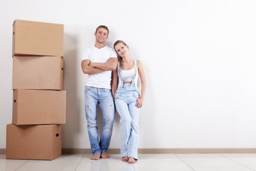 Commercial moving team planning an office relocation in Marylebone