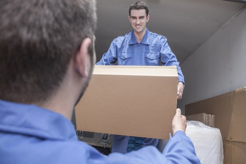 Removal team planning a move on a central London Marylebone street