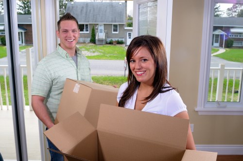 Removal van loading process for a central London property move