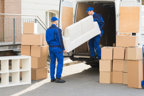 Man with a van booking and service terms illustration