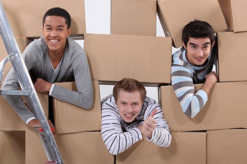 Loading furniture into a van for a Marylebone removal