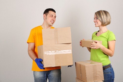 Local moving team preparing items for transport in Marylebone